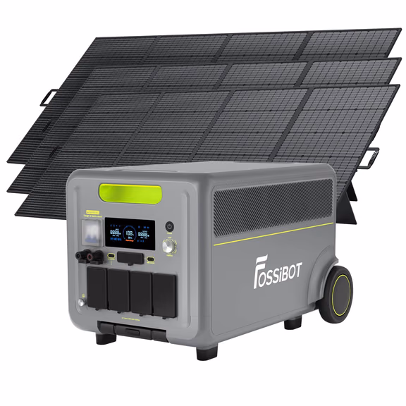 FOSSiBOT F7200 Générateur Solaire + Panneau Solaire – F7200 (Unité seule) / 3 x SP420 420W Panneau solaire portable (420W)