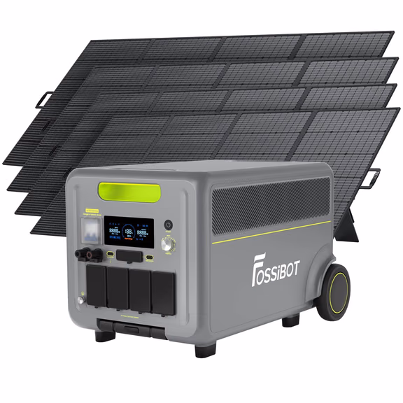 FOSSiBOT F7200 Générateur Solaire + Panneau Solaire – F7200 (Unité seule) / 4 x SP420 420W Panneau solaire portable (420W)
