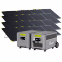FOSSiBOT F7200 Générateur Solaire + Panneau Solaire – F7200+1*FB5222 Batterie d'extension / 4 x SP400 Pro 400W panneau solaire portable bifacial (400W)
