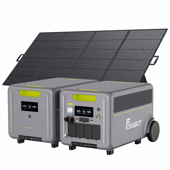 FOSSiBOT F7200 Générateur Solaire + Panneau Solaire – F7200+1*FB5222 Batterie d'extension / 1 x SP420 420W Panneau solaire portable (420W)