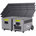 FOSSiBOT F7200 Générateur Solaire + Panneau Solaire – F7200+1*FB5222 Batterie d'extension / 4 x SP420 420W Panneau solaire portable (420W)