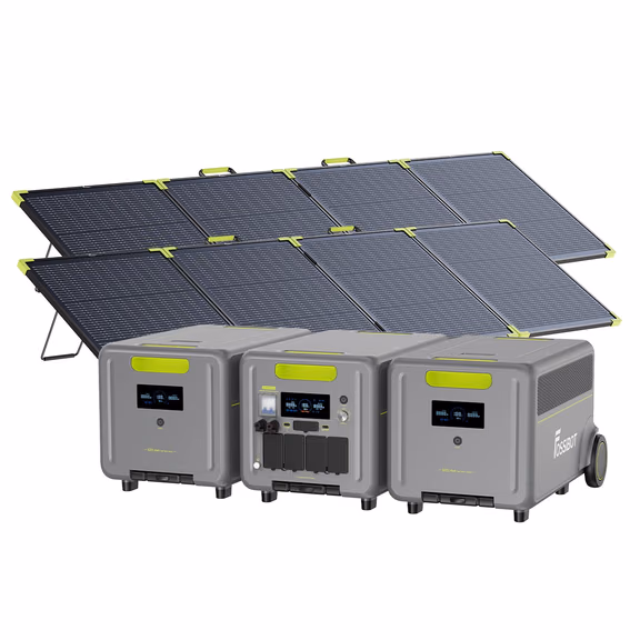 FOSSiBOT F7200 Générateur Solaire + Panneau Solaire – F7200+2*FB5222 Batterie d'extension / 2 x SP400 Pro 400W panneau solaire portable bifacial (400W)