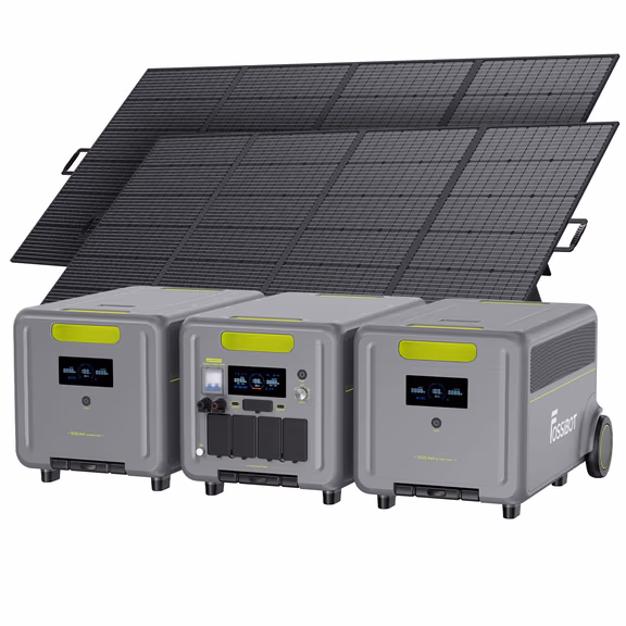FOSSiBOT F7200 Générateur Solaire + Panneau Solaire – F7200+2*FB5222 Batterie d'extension / 2 x SP420 420W Panneau solaire portable (420W)