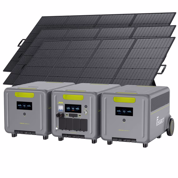 FOSSiBOT F7200 Générateur Solaire + Panneau Solaire – F7200+2*FB5222 Batterie d'extension / 3 x SP420 420W Panneau solaire portable (420W)