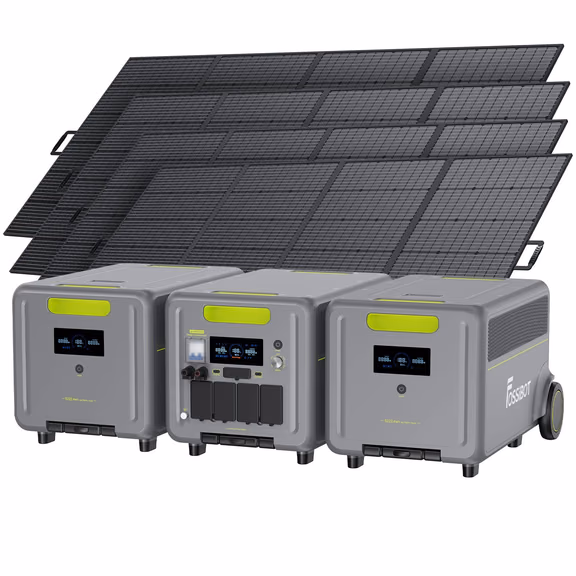 FOSSiBOT F7200 Générateur Solaire + Panneau Solaire – F7200+2*FB5222 Batterie d'extension / 4 x SP420 420W Panneau solaire portable (420W)