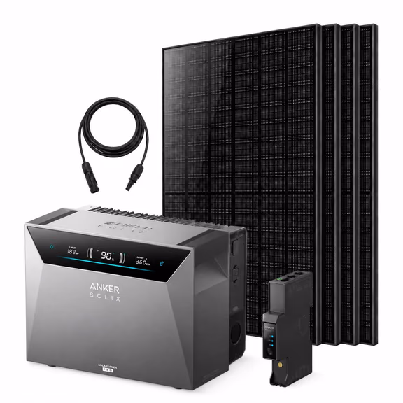 Anker SOLIX Solarbank 4 E5000 Pro Balkonkraftwerk Speicher mit 500W Solarmodul Set