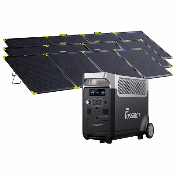FOSSiBOT F3600 Pro station électrique portable - 3 840 Wh | 3 600 W – F3600 Pro Station électrique portable - 3840Wh | / 3 x SP400 Pro 400W panneau solaire portable bifacial (400W)