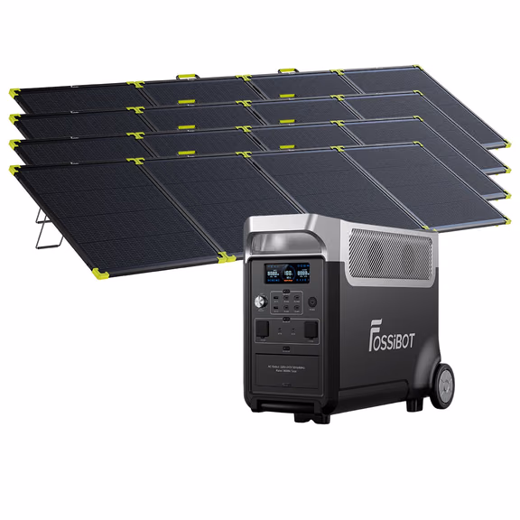 FOSSiBOT F3600 Pro station électrique portable - 3 840 Wh | 3 600 W – F3600 Pro Station électrique portable - 3840Wh | / 4 x SP400 Pro 400W panneau solaire portable bifacial (400W)
