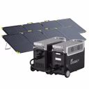 FOSSiBOT F3600 Pro station électrique portable - 3 840 Wh | 3 600 W – F3600 Pro+1*FB3840 Batterie d'extension / 2 x SP400 Pro 400W panneau solaire portable bifacial (400W)