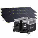 FOSSiBOT F3600 Pro Zonne-energie Generator + Draagbaar Zonnepaneel – F3600 Pro+1*FB3840 Uitbreidingsbatterij / 3 x SP400 Pro 400W Bifacial Draagbaar Zonnepaneel (400W)