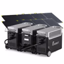 FOSSiBOT F3600 Pro station électrique portable - 3 840 Wh | 3 600 W – F3600 Pro+2*FB3840 Batterie d'extension / 2 x SP400 Pro 400W panneau solaire portable bifacial (400W)