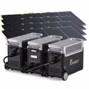 FOSSiBOT F3600 Pro station électrique portable - 3 840 Wh | 3 600 W – F3600 Pro+2*FB3840 Batterie d'extension / 4 x SP400 Pro 400W panneau solaire portable bifacial (400W)