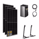 1425 W EcoFlow STREAM Ultra Balkonkraftwerk | Set mit Mikrowechselrichter und 3x 475 W DAH bifacial Solarmodul mit Gitterbalkon Halterung und 1,92 kWh Speicher