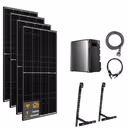 1900 W EcoFlow STREAM Ultra X Balkonkraftwerk | Set mit Mikrowechselrichter und 4x 475 W DAH bifacial Solarmodul mit Gitterbalkon Halterung und 3,84 kWh Speicher