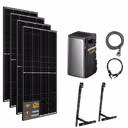 1900 W EcoFlow STREAM Ultra Balkonkraftwerk | Set mit Mikrowechselrichter und 4x 475 W DAH bifacial Solarmodul mit Gitterbalkon Halterung und 1,92 kWh Speicher