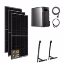 1425 W EcoFlow STREAM Ultra X Balkonkraftwerk | Set mit Mikrowechselrichter und 3x 475 W DAH bifacial Solarmodul mit Gitterbalkon Halterung und 3,84 kWh Speicher