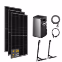 1425 W EcoFlow STREAM Pro Balkonkraftwerk | Set mit Mikrowechselrichter und 3x 475 W DAH bifacial Solarmodul mit Gitterbalkon Halterung und 1,92 kWh Speicher