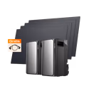 EcoFlow STREAM Ultra Balkonkraftwerk mit Speicher – (8 MPPT | 3 840 Wh Kapazität | 1 800 Wp) 2 x STREAM Ultra (Gratis 1 × Parallelkabel) + 4 x 450 W Starres Solarpanel
