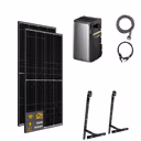 950 W EcoFlow STREAM Ultra Balkonkraftwerk | Set mit Mikrowechselrichter und 2x 475 W DAH bifacial Solarmodul mit Gitterbalkon Halterung und 1,92 kWh Speicher