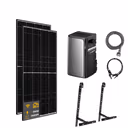 950 W EcoFlow STREAM Pro Balkonkraftwerk | Set mit Mikrowechselrichter und 2x 475 W DAH bifacial Solarmodul mit Gitterbalkon Halterung und 1,92 kWh Speicher