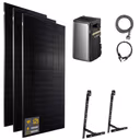 1500 W EcoFlow STREAM Ultra Balkonkraftwerk | Set mit Mikrowechselrichter und 3x 500 W DAH bifacial Solarmodul mit Gitterbalkon Halterung und 1,92 kWh Speicher