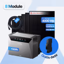 Balkonkraftwerk 4000W mit Speicher 5 kWh Anker SOLIX Solarbank 4 Pro, 8× Jolywood 500W