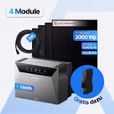 Balkonkraftwerk 2000W mit Speicher 5 kWh Anker SOLIX Solarbank 4 Pro, 4× Jolywood 500W