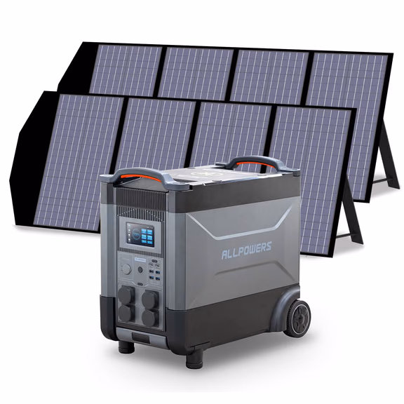 ALLPOWERS R4000 Mit 140W Solarpanel | 4000W Solargenerator – R4000 V2 (2880Wh) + 2 x SP029 140W Solarpanel