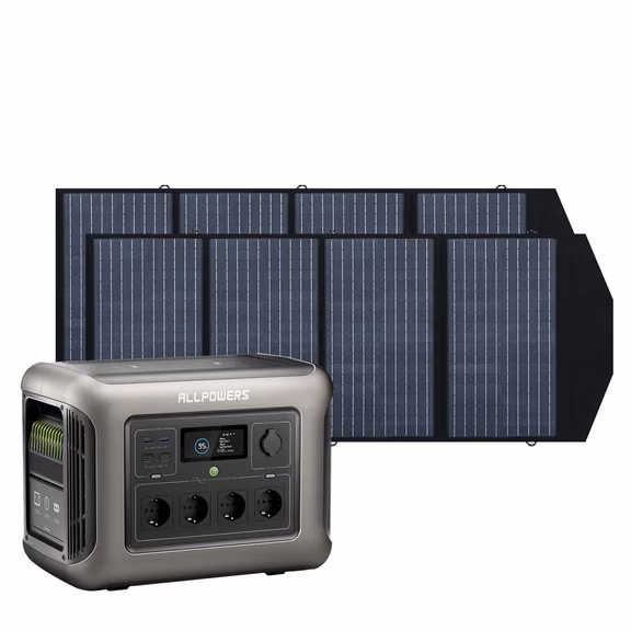 ALLPOWERS Solargenerator-Kit 1800W (R1500 + SP029 140W Solarpanel) – R1500 + 2 x SP029 140W Solarpanel