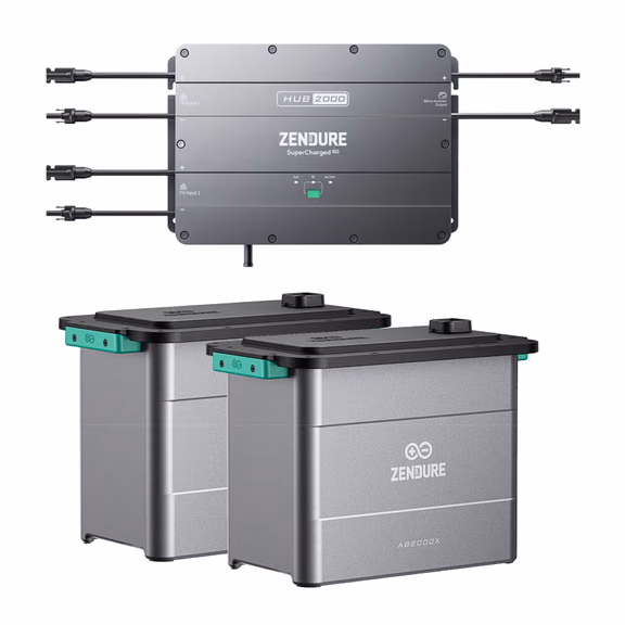 Zendure-Set mit HUB2000 & 2× AB2000X Batterie – 3.840 Wh