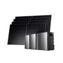 EcoFlow STREAM Ultra X Balkonkraftwerk mit Speicher – STREAM Ultra X / 2 × STREAM Ultra (mit 2 × GRATIS STREAM Parallelkabel) + 4 × 500 W Starres Solarpanel