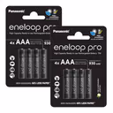 Panasonic Eneloop Pro AAA HR03 930mAh Rechargeable Batteries | 8 Pack