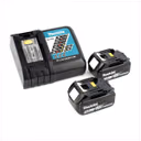 Makita Power Source Kit Li 18V mit 2x BL1850B Akku 5,0Ah + DC18RC Ladegerät ( 197570-9 )