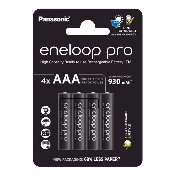 Panasonic Eneloop Pro Akku AAA NiMH- 4er-Blister BK-4HCDE/4BE