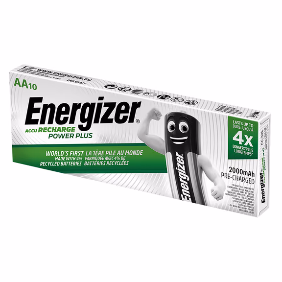 Energizer Power Plus AA HR6 2000mAh Rechargeable Batteries | 10 Pack