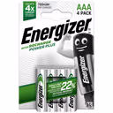 Energizer Power Plus AAA HR03 700mAh Pre-charged Rechargeable Batteries | 4 Pack