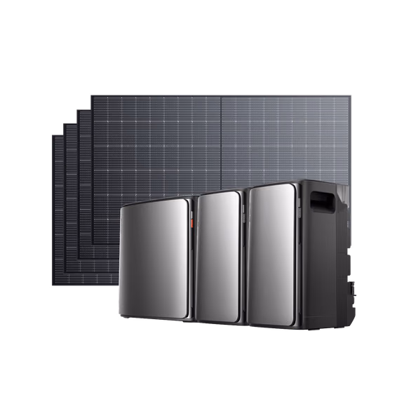 EcoFlow STREAM Ultra X Balkonkraftwerk mit Speicher – STREAM Ultra X / 2 × STREAM Max + 4 × 500 W Starres Solarpanel
