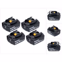 Makita Akku Set 4x BL 1850 B 18 V 5,0 Ah / 5000 mAh Li-Ion Akku ( 4x 197280-8 )