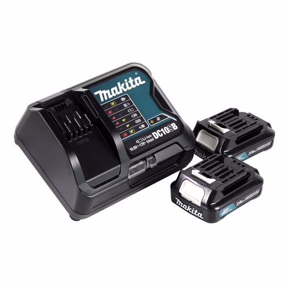 Makita Power Source Kit 12V mit 2x BL1021B Akku 2,0Ah + DC10SB Ladegerät