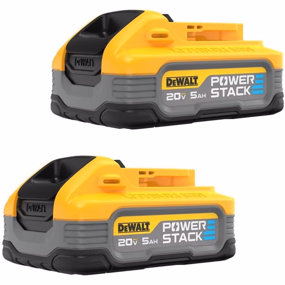 DeWalt DCBP520-2 20V MAX XR POWERSTACK 5Ah Battery 2-Pack