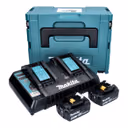 Makita Power Source Kit 18 V mit 2x BL 1850 B Akku 5,0 Ah + DC 18 RD Doppelladegerät + Makpac ( 197629-2 )