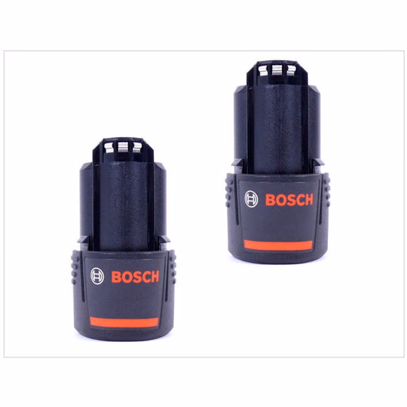 2 x Bosch 10,8V 2 Ah / 2000 mAh Lithium-Ion Professional Akku 2607336879