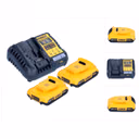 DeWalt DCB 1104 D2 Akku Starter Set 12 V / 18 V 2x Akku 2,0 Ah + DCB 1104 Ladegerät