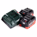 Metabo Akku Basis Set 18V mit 2x Akku LiHD 5,5Ah + Ladegerät ASC145 + Einlage ( 685122000 )