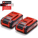 Einhell Genuine PXC 18v Cordless Twin Pack Slim Plus Li-ion Batteries 4ah - 4ah