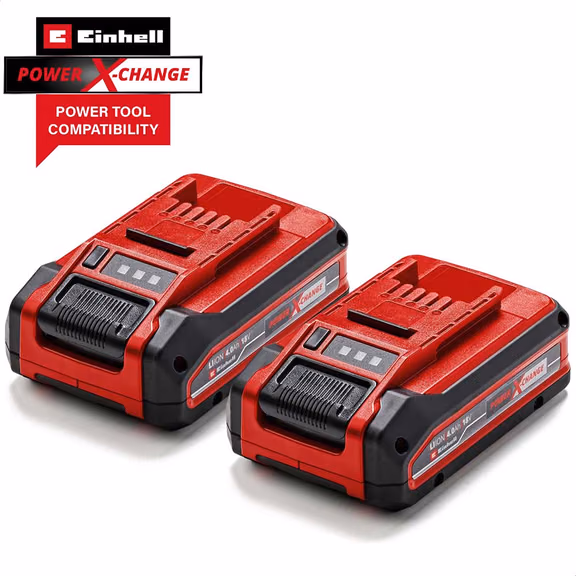 Einhell 18 V Doppelpack Akku 4,0 Ah PLUS Power X-Change