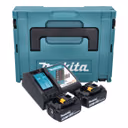 Makita Power Source Kit 18 V mit 2x BL 1850 B 5,0 Ah Akku + DC 18 RC Schnellladegerät + Makpac ( 197624-2 )