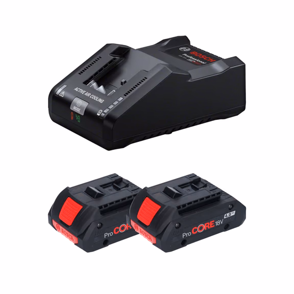 Bosch Starter Set 2x ProCORE 18 V 4,0 Ah Professional Li-Ion Akkupack ( 2x 1600A016GB ) + GAL 18V-160 Professional Ladegerät ( 1600A02T5G )