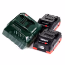 Metabo Akku Basis Set 18V mit 2x Akku LiHD 4,0Ah + Ladegerät ASC 55 ( 685163000 )