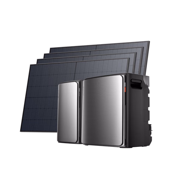 EcoFlow STREAM Ultra X Home Solar Battery – STREAM Ultra X (3.84kWh) / STREAM AC Pro (with 1 × FREE Parallel Cable) + 4 × 520W Rigid Solar Panel